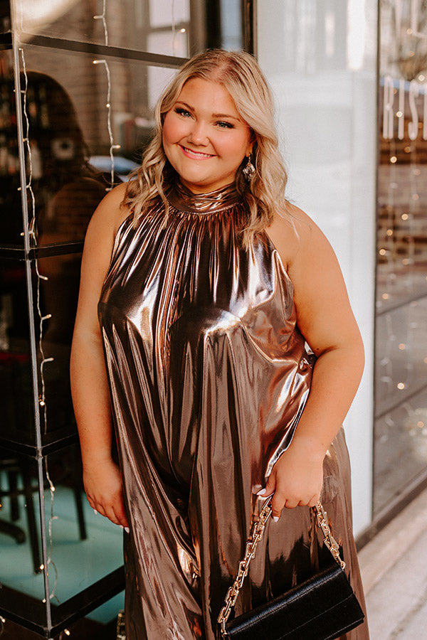 Amazing Views Metallic Jumpsuit Curves Image - 4
