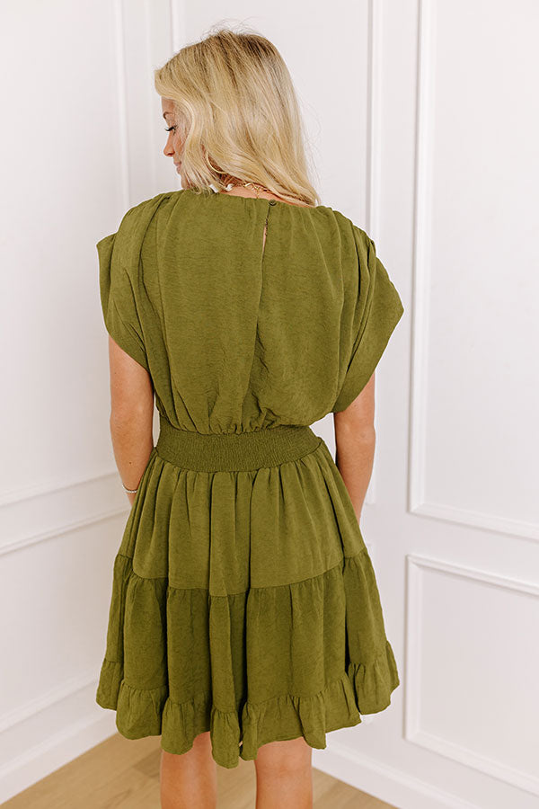 Lucky And Lovely Dress In Olive Image - 4
