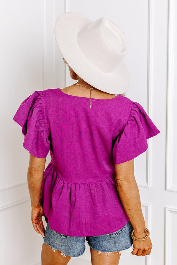 Endless Charisma Peplum Top in Orchid Image - 4