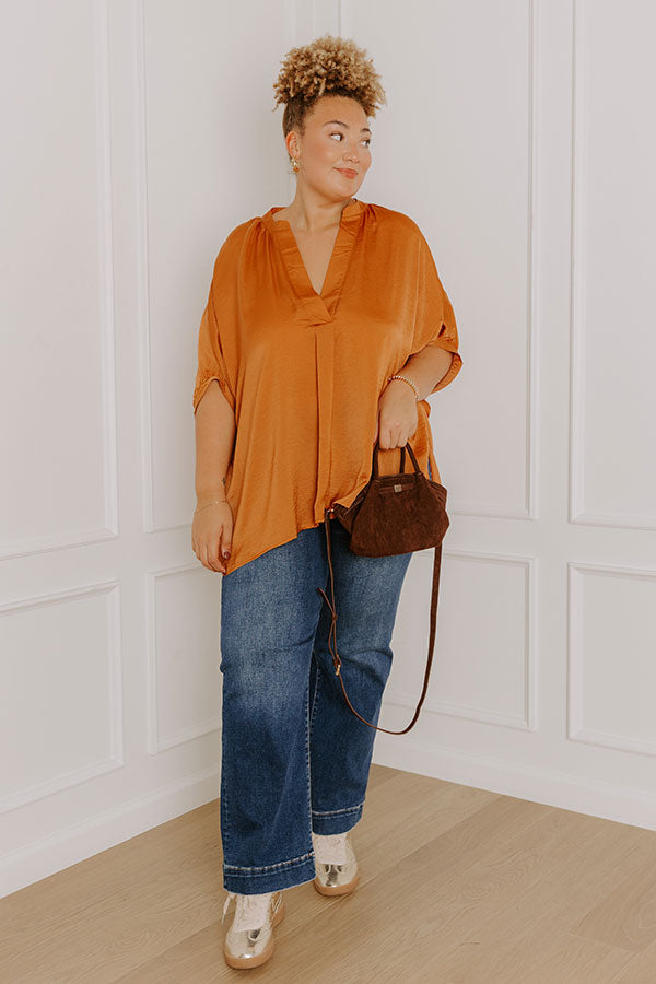 New To Town Shift Top In Camel Curves Image - 2