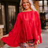 Swish And Sway Satin Top in Wine Image - 1