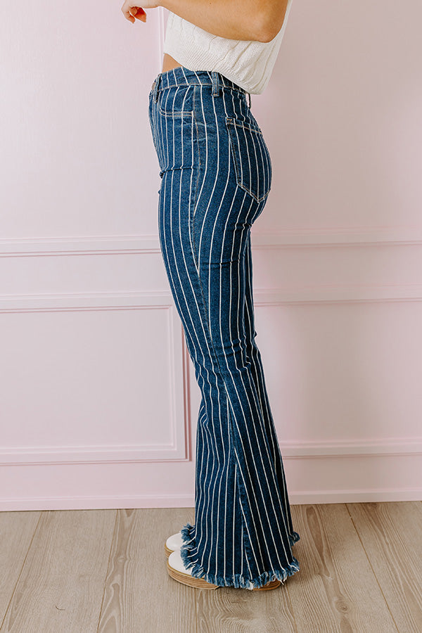 The Stevie High Waist Stripe Flare Image - 5
