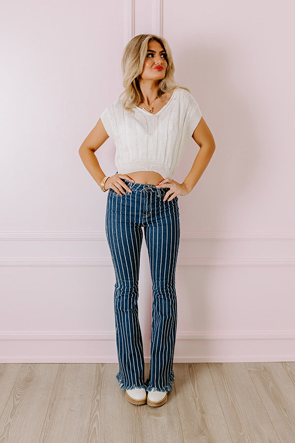 The Stevie High Waist Stripe Flare Image - 4