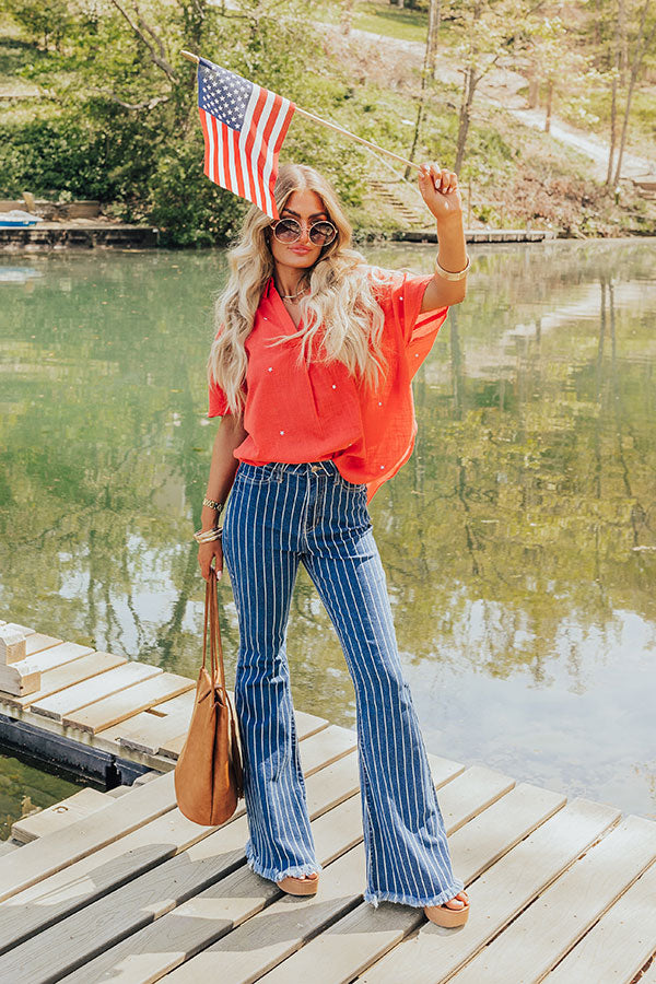 The Stevie High Waist Stripe Flare Image - 1