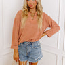 Always There For You Knit Top In Rust Image - 1