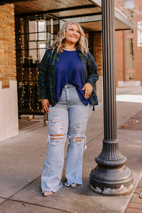 Risen The Aubree High Waist Distressed Flare Curves Image - 5