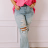 Risen The Aubree High Waist Distressed Flare Curves Image - 1
