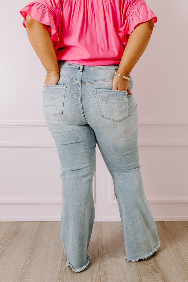Risen The Aubree High Waist Distressed Flare Curves Image - 4