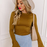 Rare Dream Ribbed Top In Martini Olive Image - 1