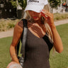 J'adore Embroidered Baseball Cap In White Image - 1
