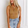 Fact Or Fiction Ribbed Bodysuit In Iced Mocha Image - 1