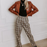 The Apollo High Waist Plaid Trousers Image - 1
