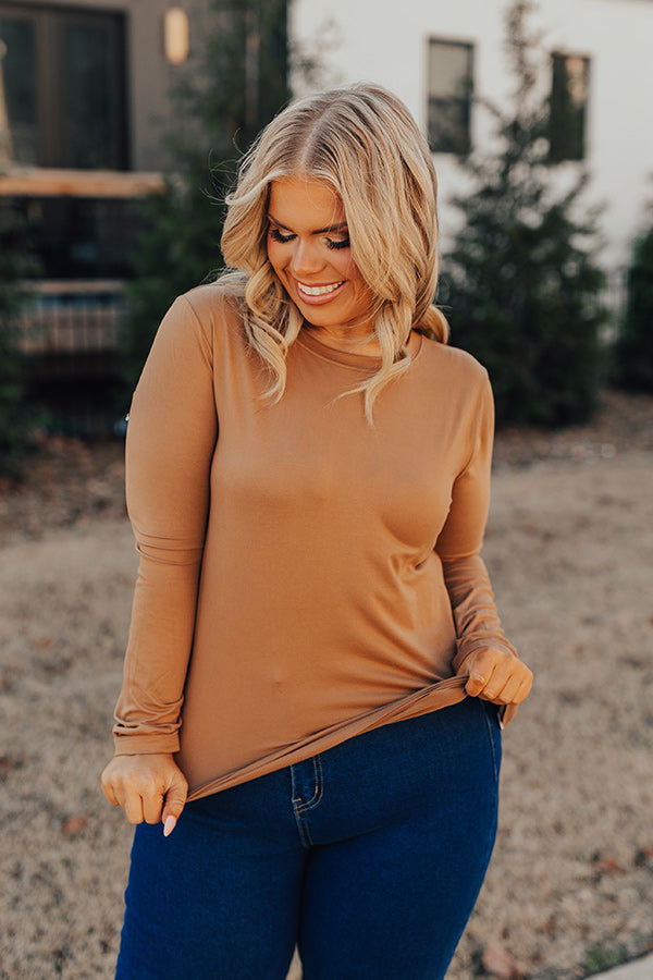 Modern Days Butter Soft Top in Camel Curves Image - 1