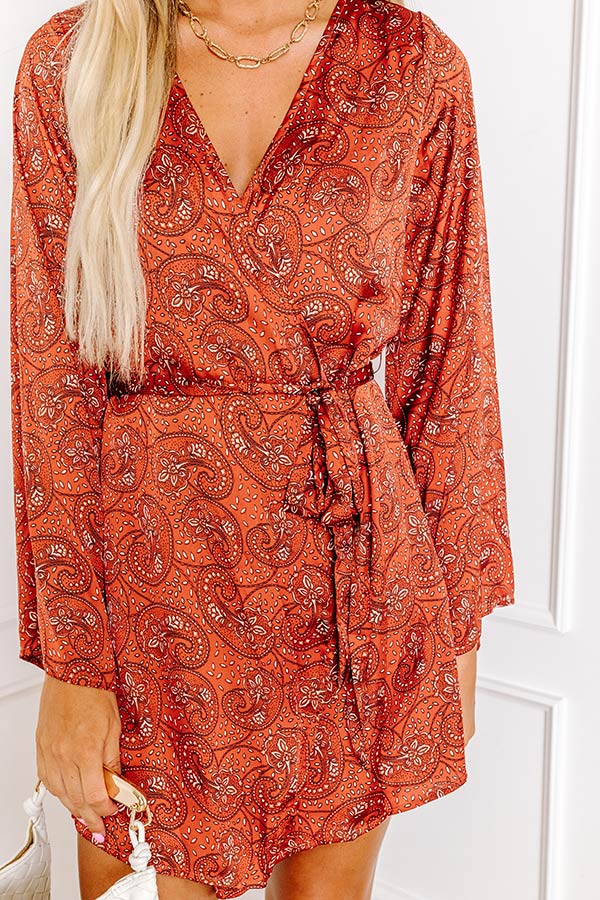 London Landscape Floral Wrap Dress Image - 3