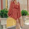 London Landscape Floral Wrap Dress Image - 1