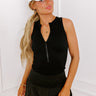 Fact Or Fiction Ribbed Bodysuit In Black Image - 1