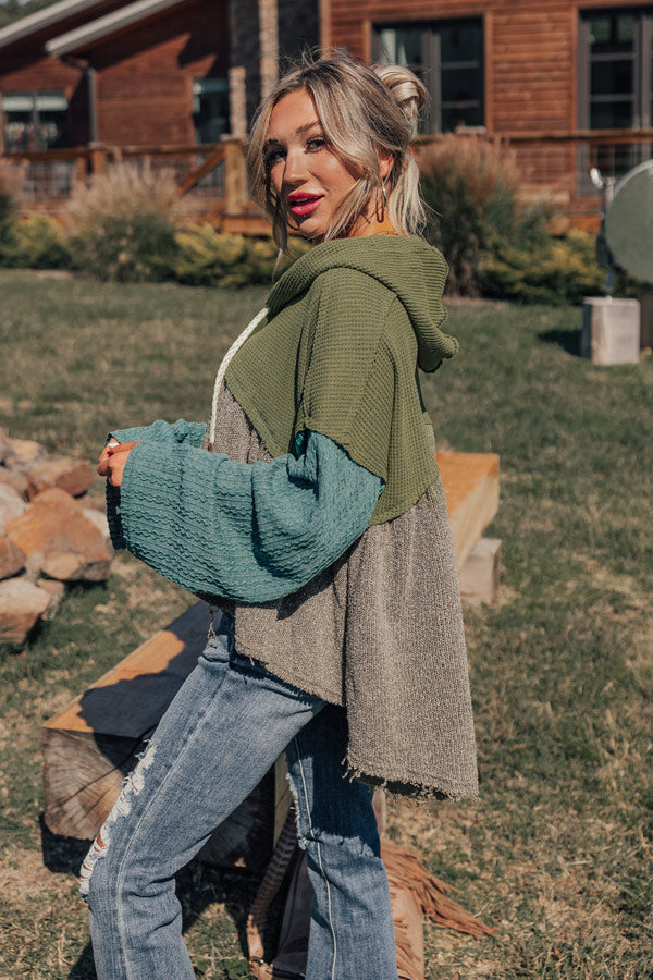 Pumpkin Spice Feels Knit Sweater in Olive Image - 5