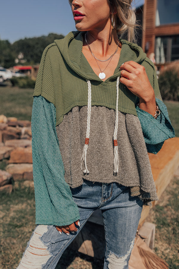 Pumpkin Spice Feels Knit Sweater in Olive Image - 4