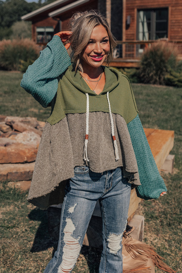 Pumpkin Spice Feels Knit Sweater in Olive Image - 3