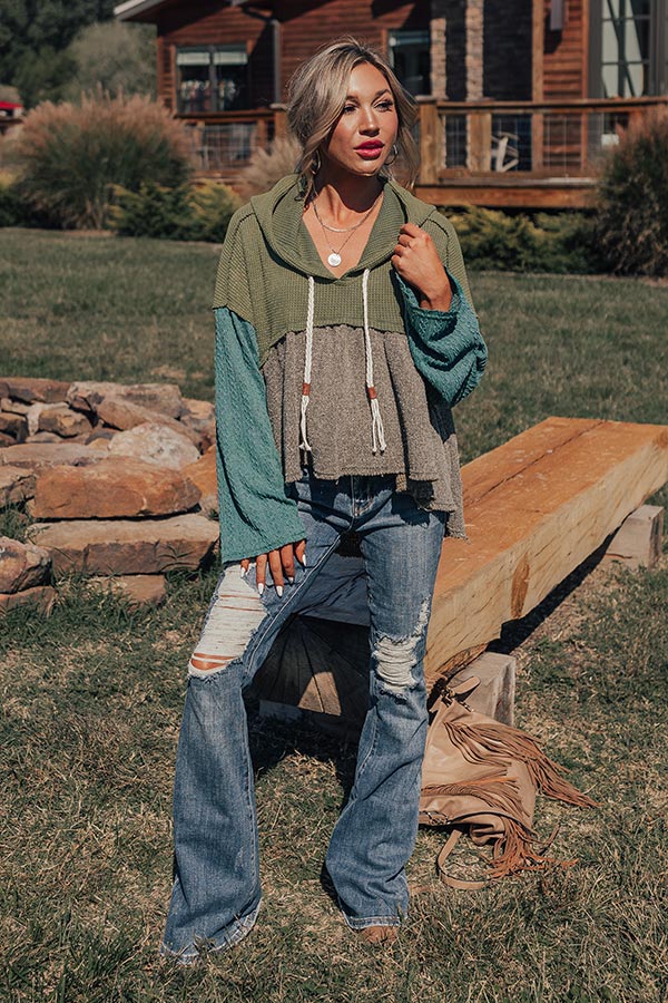 Pumpkin Spice Feels Knit Sweater in Olive Image - 2