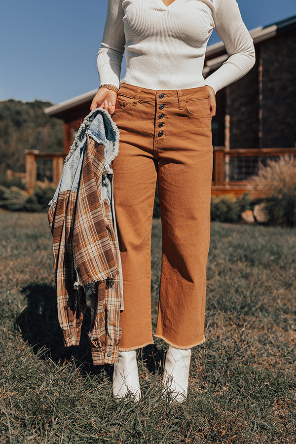 The McKenzie High Waist Jean In Camel Image - 2