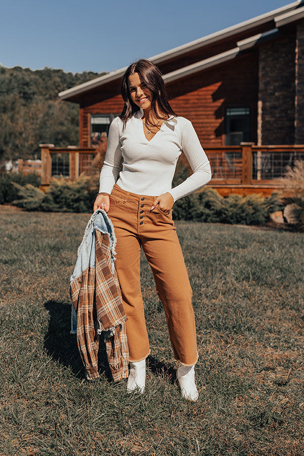 The McKenzie High Waist Jean In Camel Image - 1