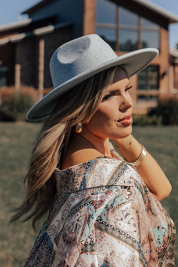 Secret Messages Felt Fedora In Airy Blue Image - 1
