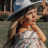 Secret Messages Felt Fedora In Airy Blue Image - 1