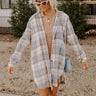 Touch Of Fall Plaid Tunic Dress In Sky Blue Image - 1