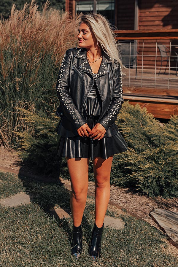 Love At Last Faux Leather Pearl Jacket Image - 2