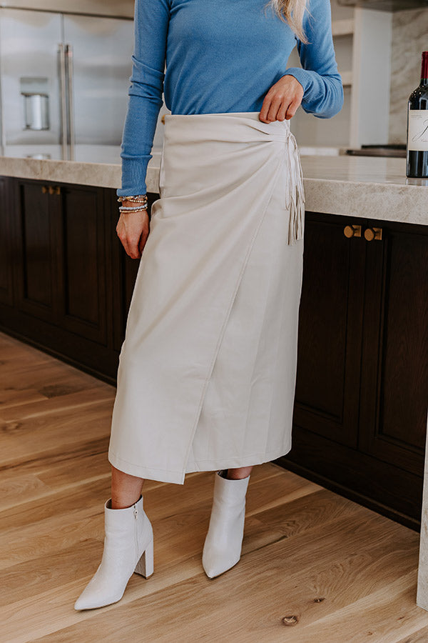 Moment Of Inspiration Faux Leather Skirt Image - 2