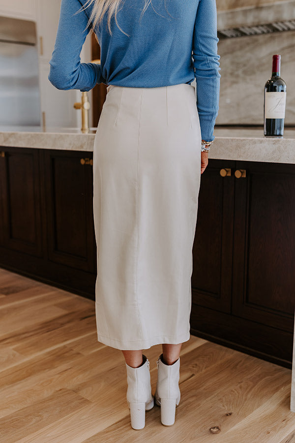 Moment Of Inspiration Faux Leather Skirt Image - 5