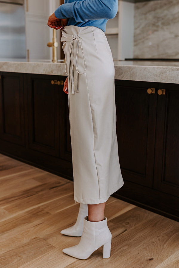 Moment Of Inspiration Faux Leather Skirt Image - 4