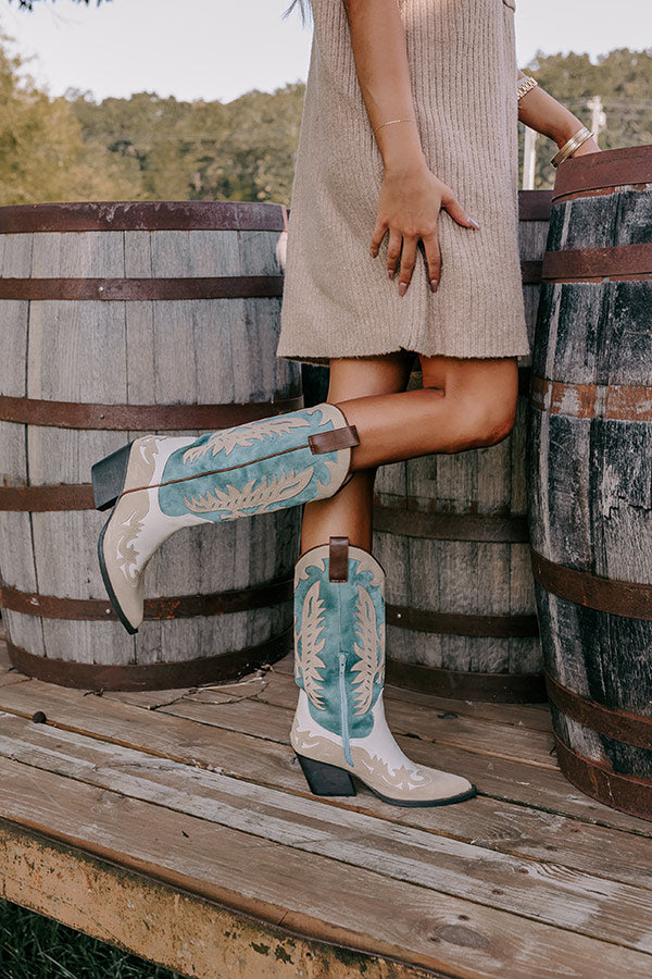 The Quinton Faux Leather Cowboy Boot Image - 2
