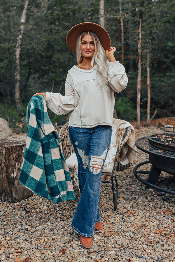 Manifest It Waffle Knit Top Image - 3