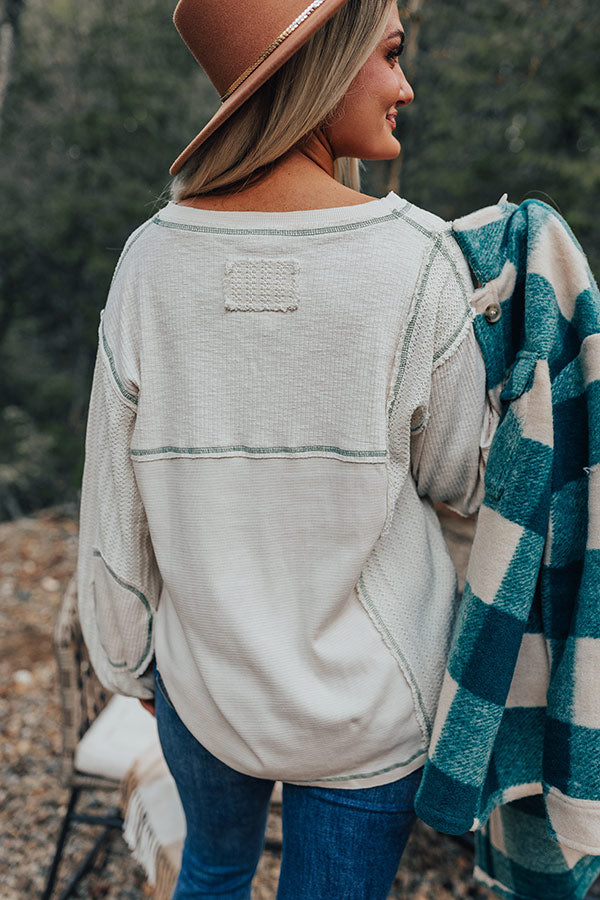 Manifest It Waffle Knit Top Image - 2