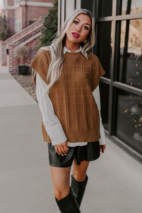 Venice Vision Sweater Top In Camel Image - 1