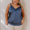 Lost In A Novel Satin Tank In Riverside Curves Image - 1