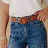 Chic And Sensible Faux Leather Belt In Camel Image - 1