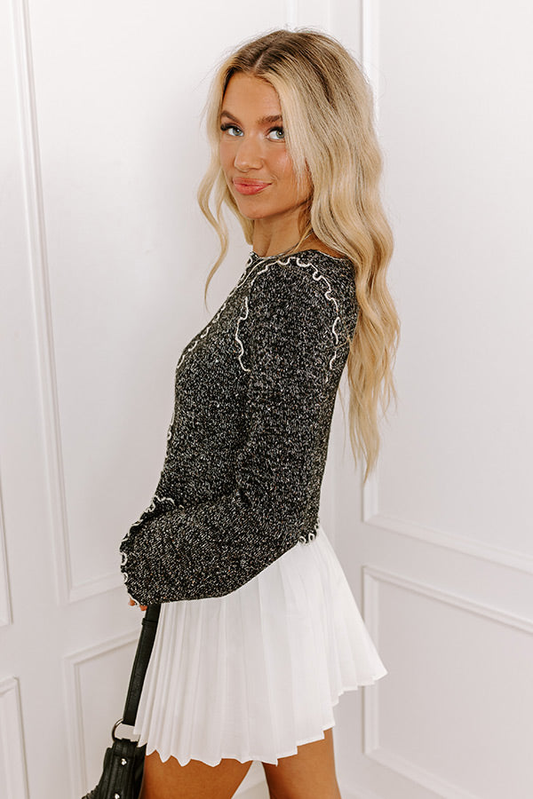 Moving Too Fast Knit Top In Black Image - 4