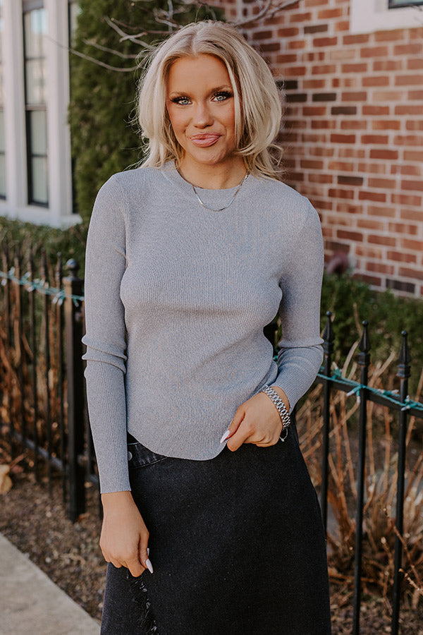 Original Dream Knit Top In Grey Image - 5