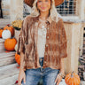 Roman Holiday Velvet Top In Brown Image - 1