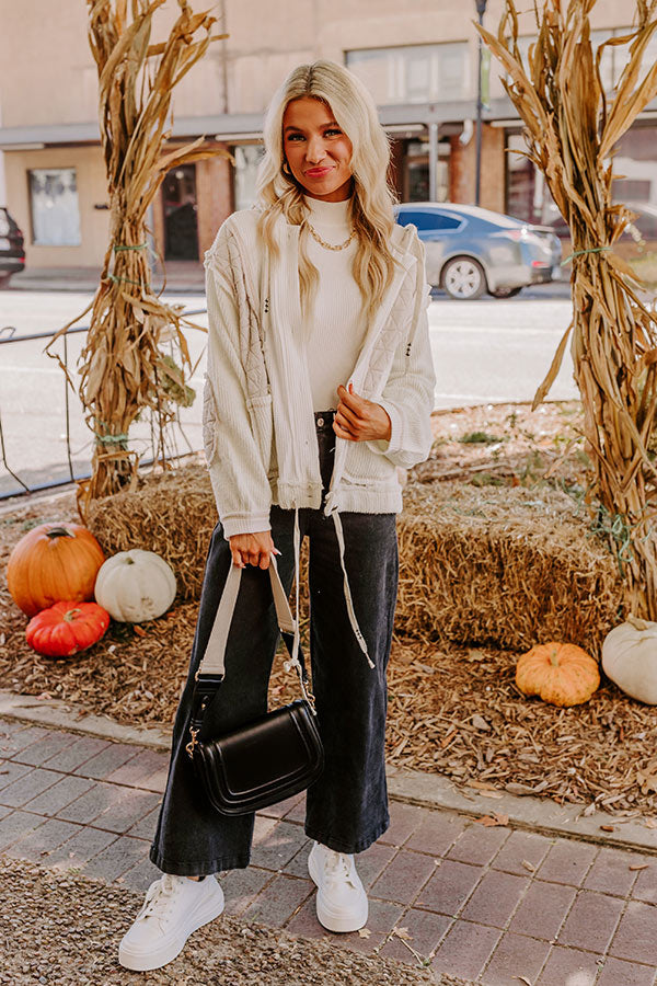Misty Starlight Light Weight Knit Jacket in Ivory Image - 3