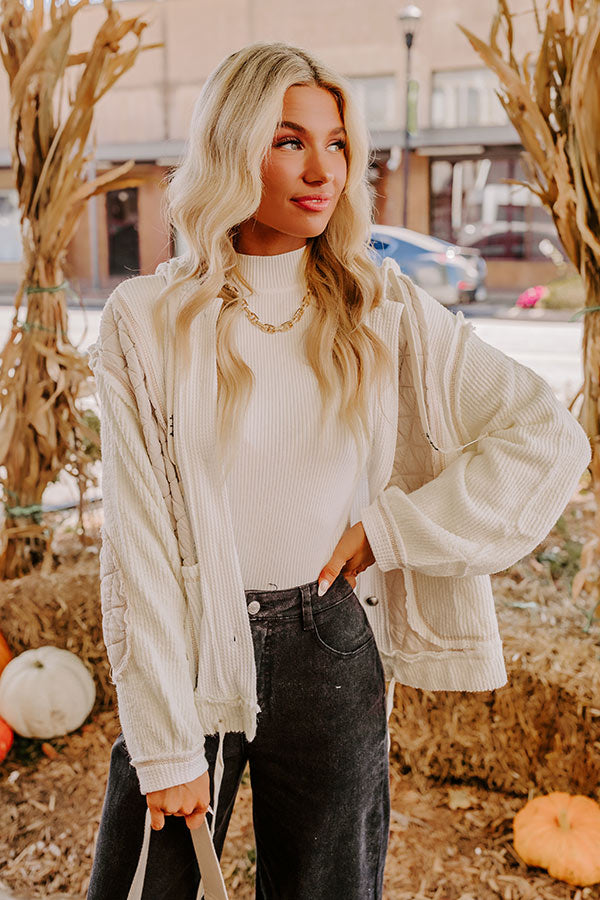 Misty Starlight Light Weight Knit Jacket in Ivory