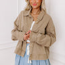 Fact Or Fiction Denim Jacket In Warm Taupe Image - 1