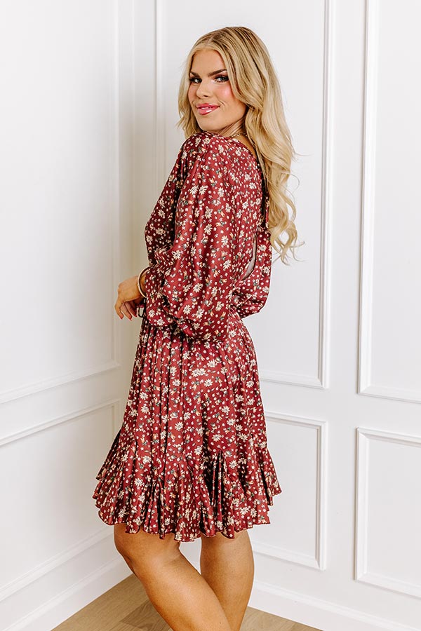 Simply Carried Away Floral Mini Dress Curves Image - 3