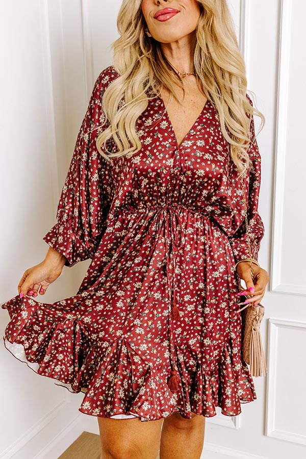Simply Carried Away Floral Mini Dress Curves Image - 2
