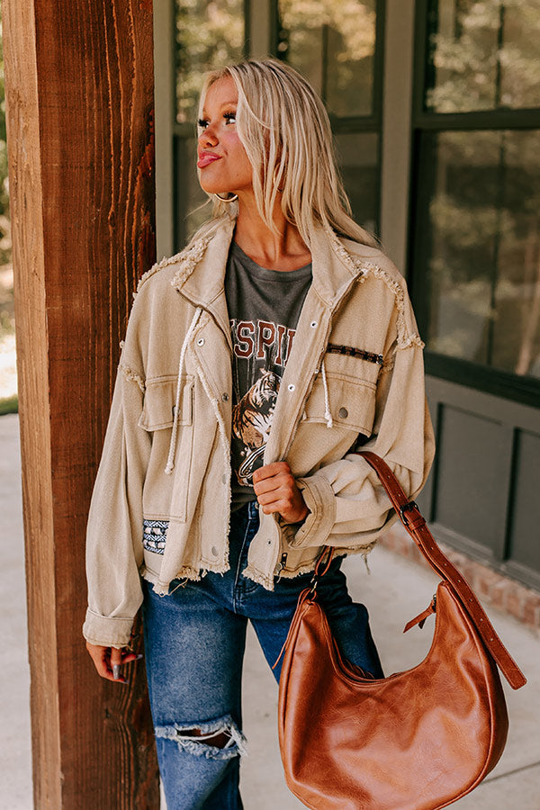 Slow Your Role Denim Jacket Image - 1