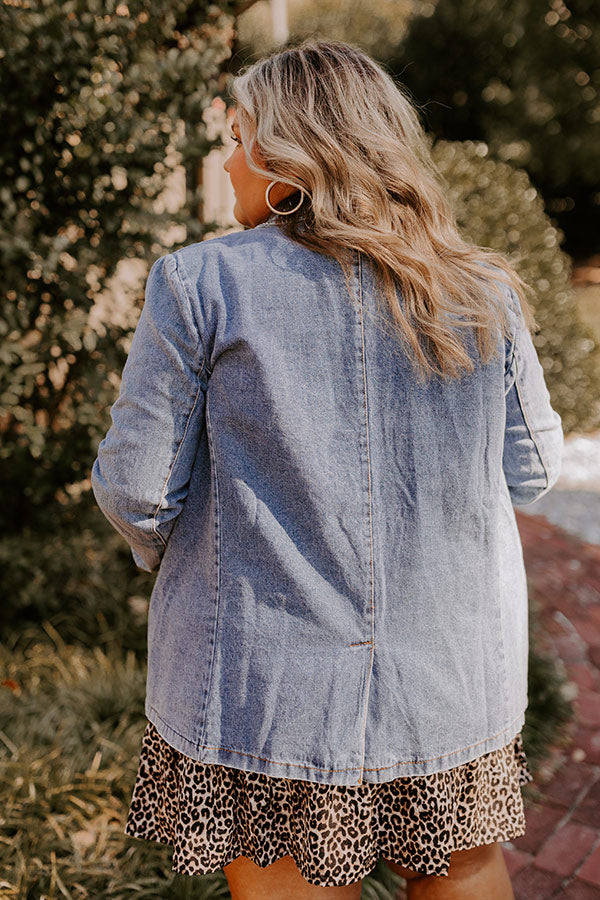 Dreaming Of Soho Denim Blazer Curves Image - 3