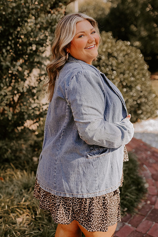 Dreaming Of Soho Denim Blazer Curves Image - 4